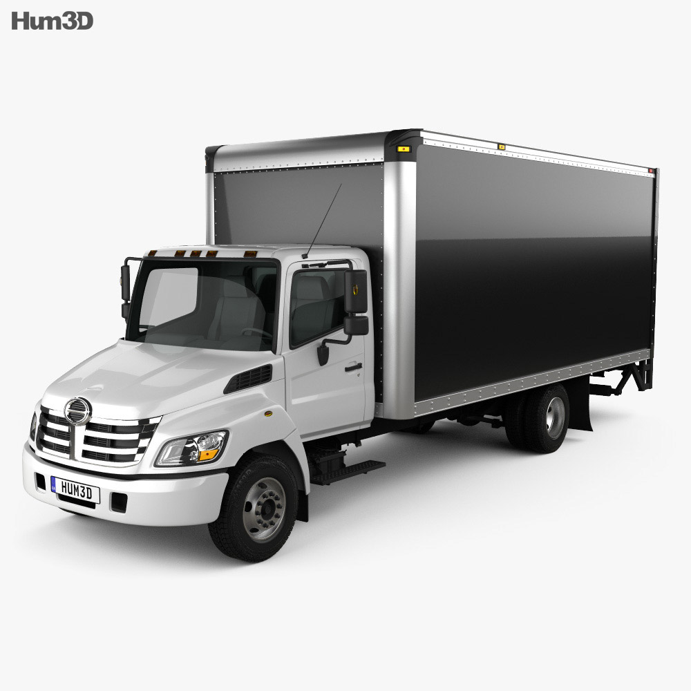 Hino 185 з закритим кузовом 2017 3D модель
