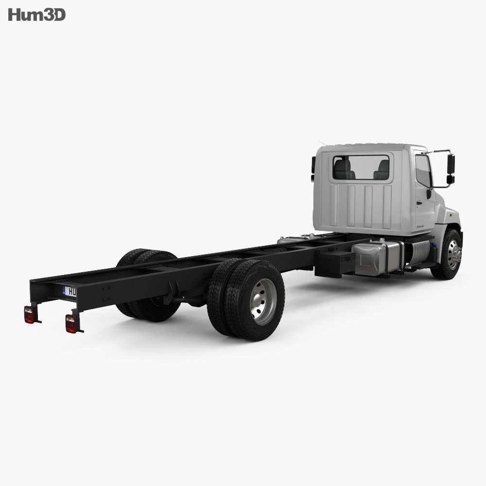 Hino 268 A Chassis Truck 2015 3d model back view