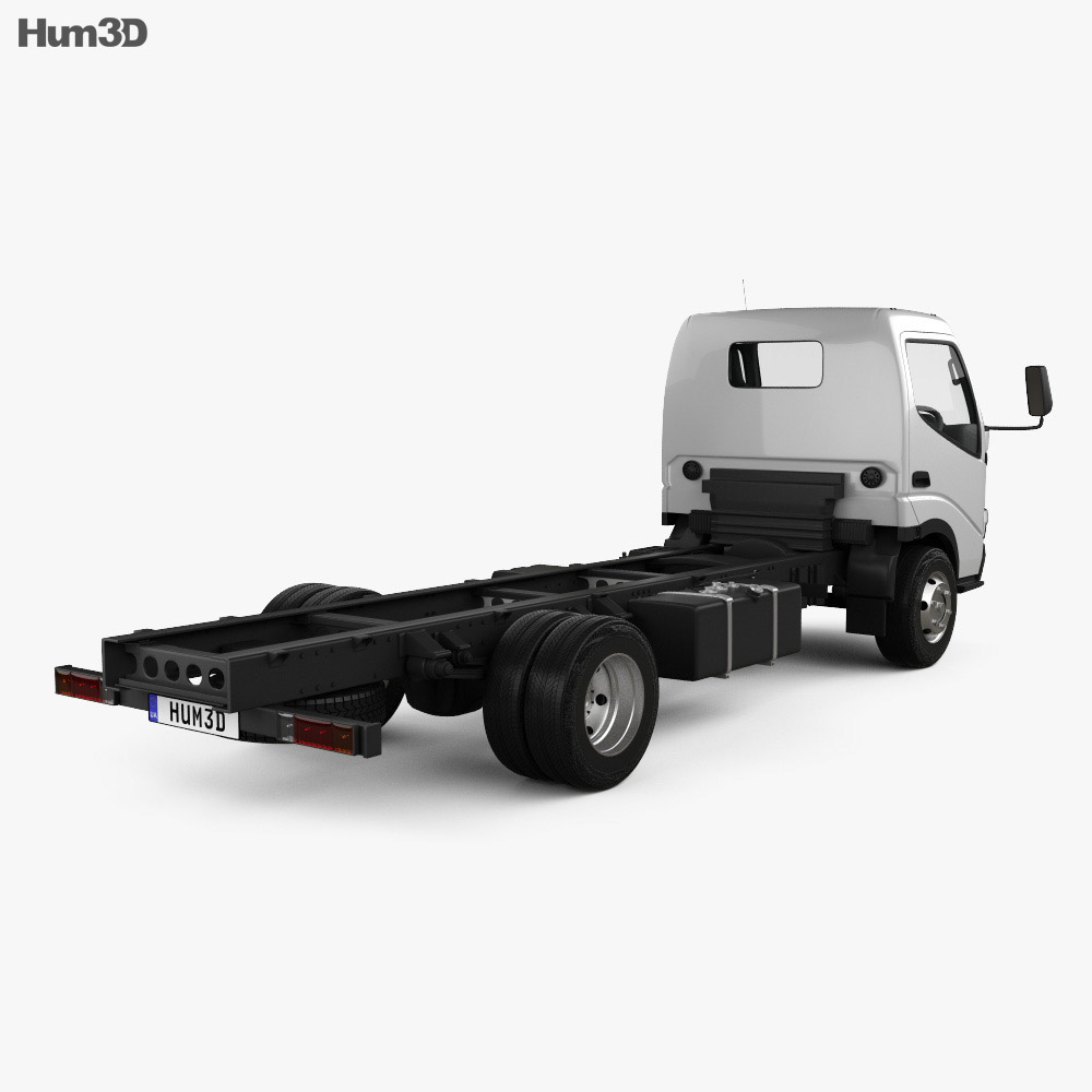 Hino 300-616 Chassis Truck 2011 3d model back view