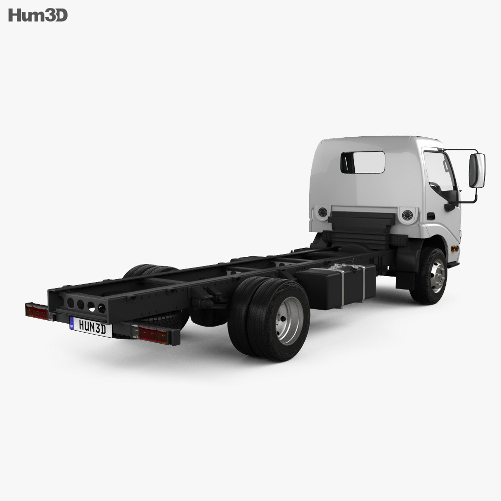 Hino 300-616 底盘驾驶室卡车 2011 3D模型 后视图