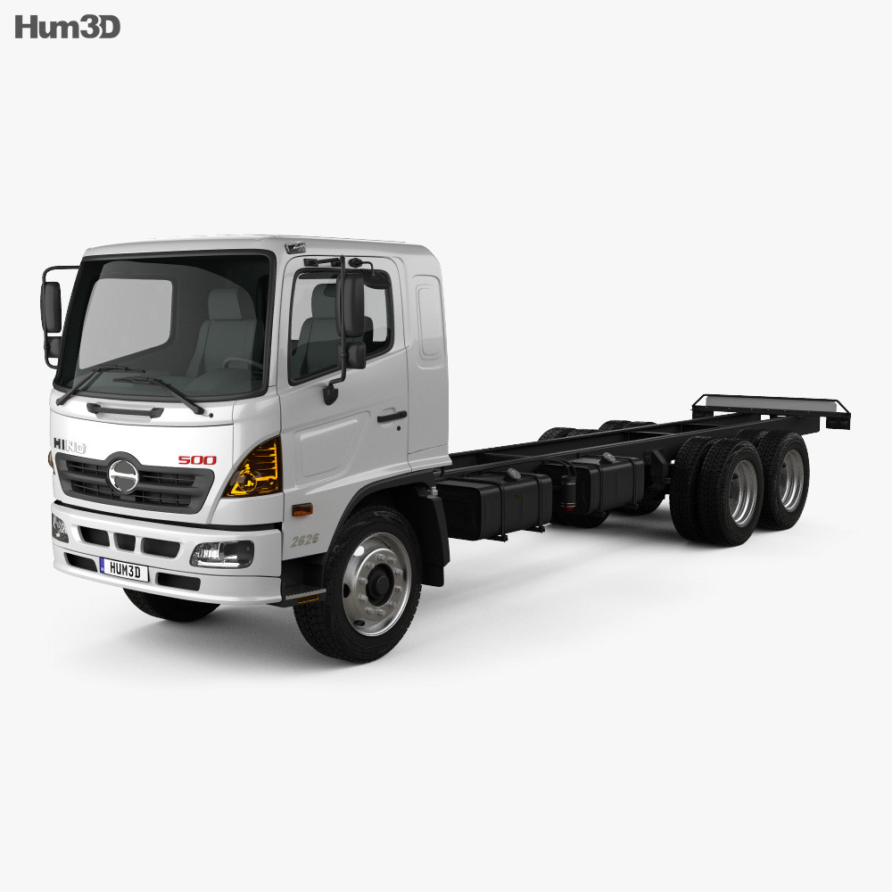 Hino 500 FC LWB Chassis Truck 2022 3d model