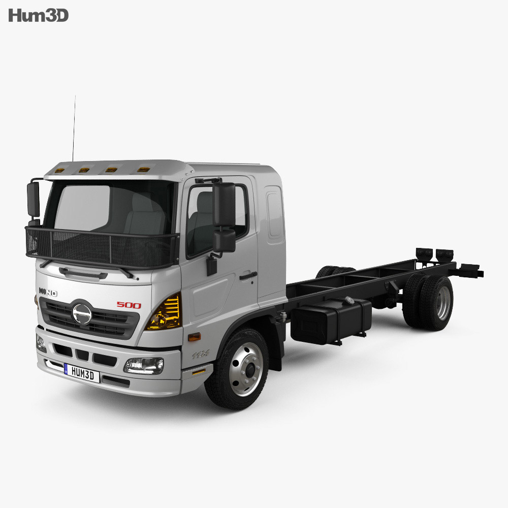 Hino 500 FD (11242) 섀시 트럭 2016 3D 모델 