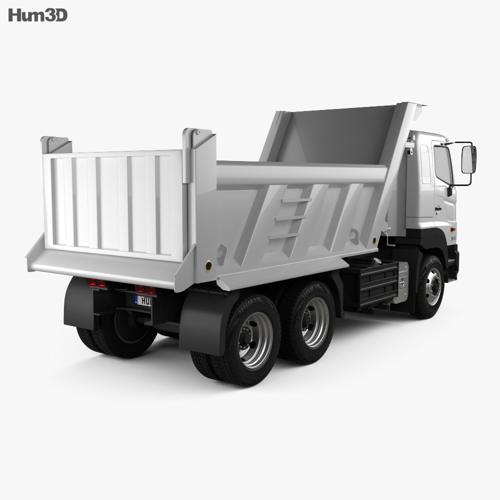 Hino 700 (2841) 自卸式卡车 2009 3D模型 后视图