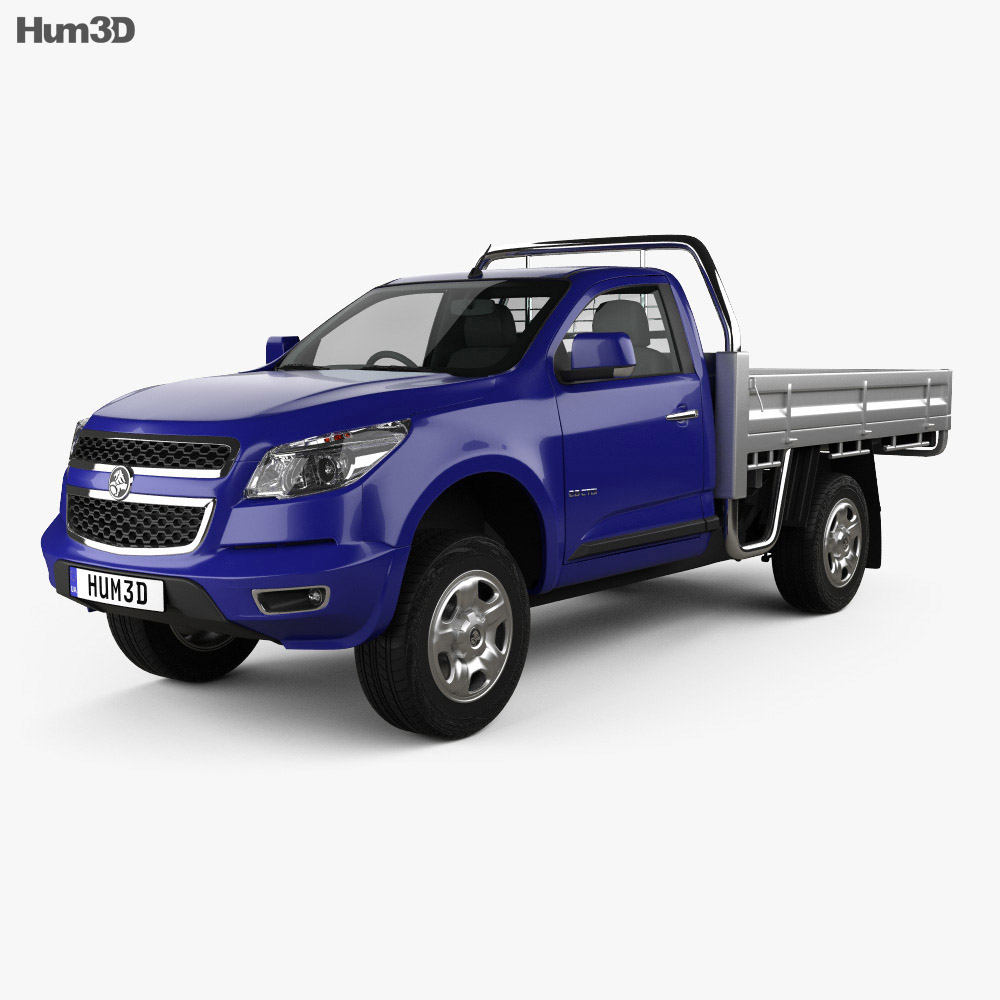Holden Colorado LS Single Cab Alloy Tray 2015 3D 모델 