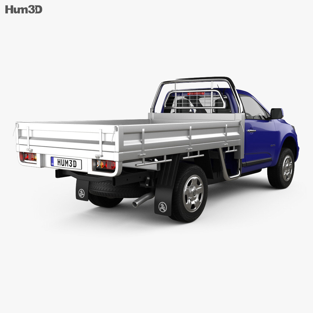 Holden Colorado LS Single Cab Alloy Tray 2015 3d model back view