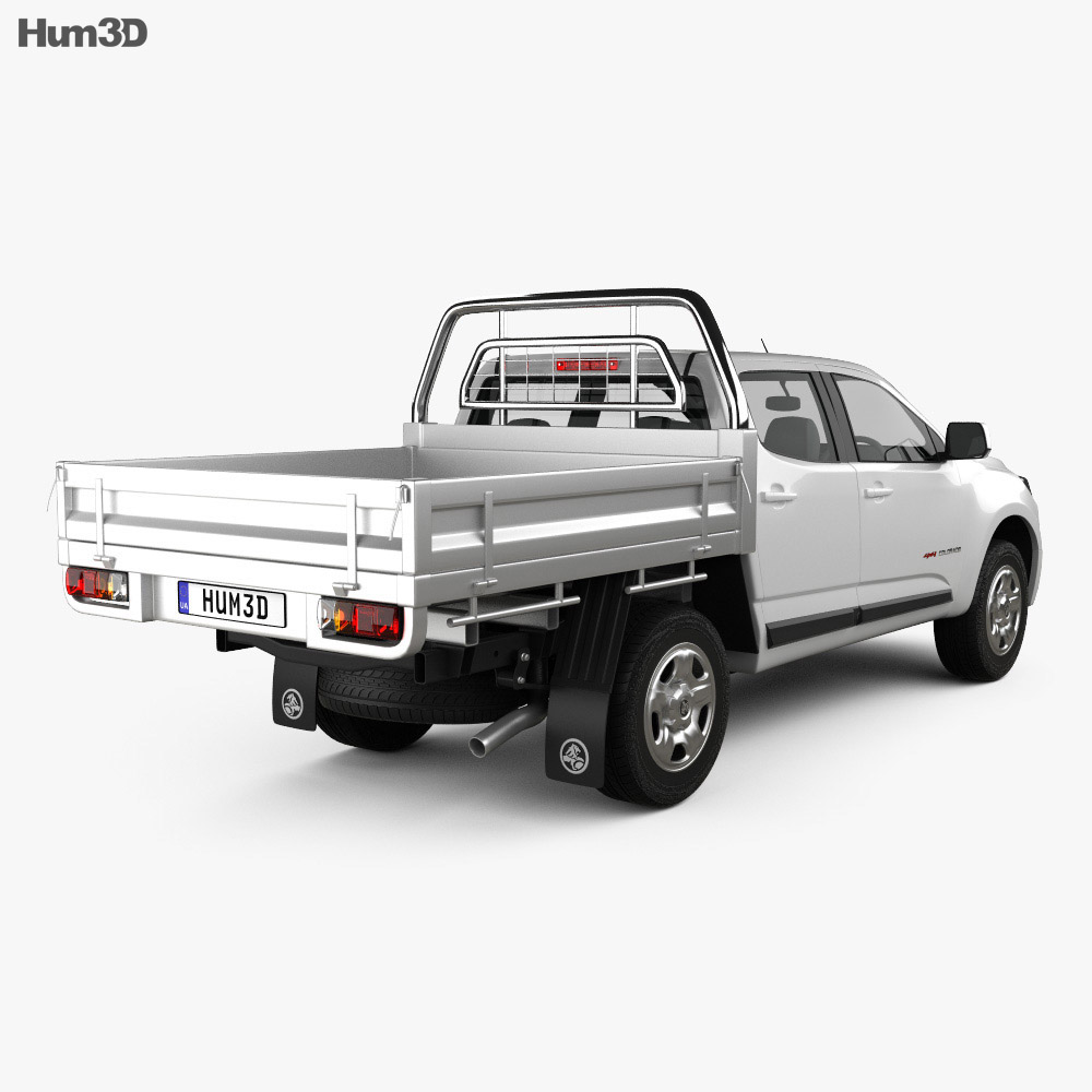 Holden Colorado LS Crew Cab Alloy Tray 2019 3d model back view