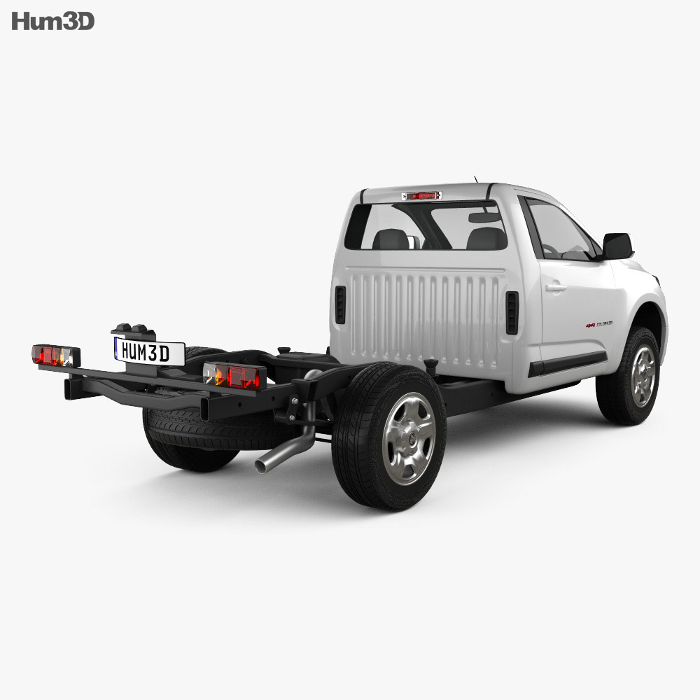 Holden Colorado LS Single Cab Chassis 2019 3d model back view