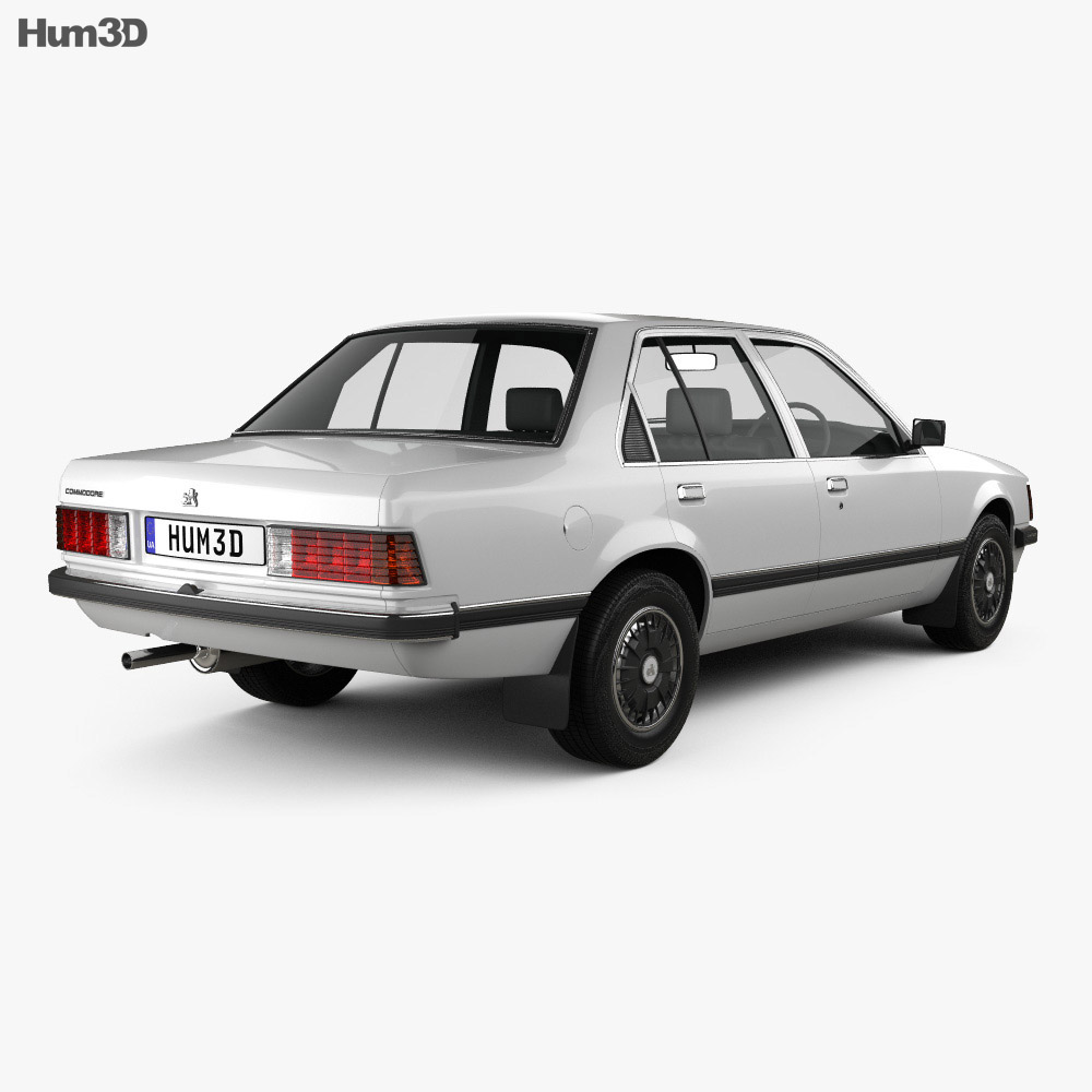 Holden Commodore 1981 3d model back view