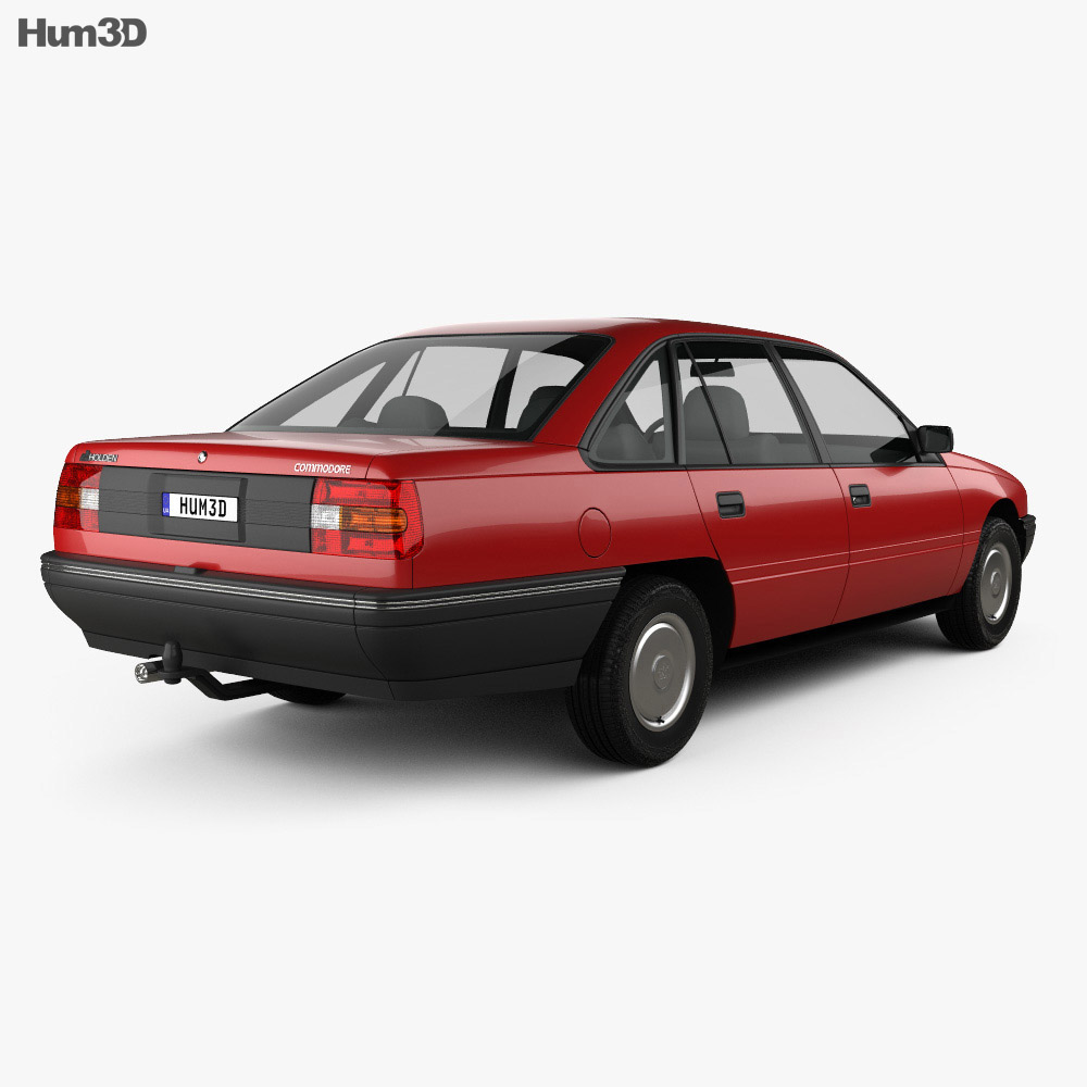 Holden Commodore 1991 3d model back view