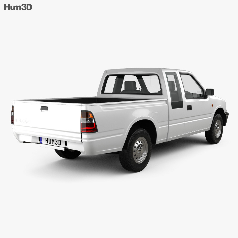 Holden Rodeo Space Cab 2003 3d model back view
