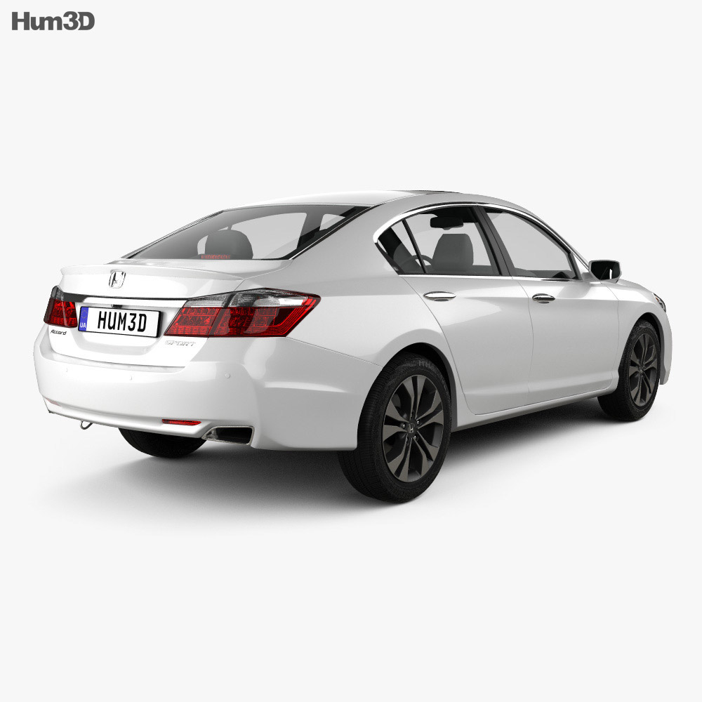 Honda Accord (CN) 2016 3D-Modell Rückansicht