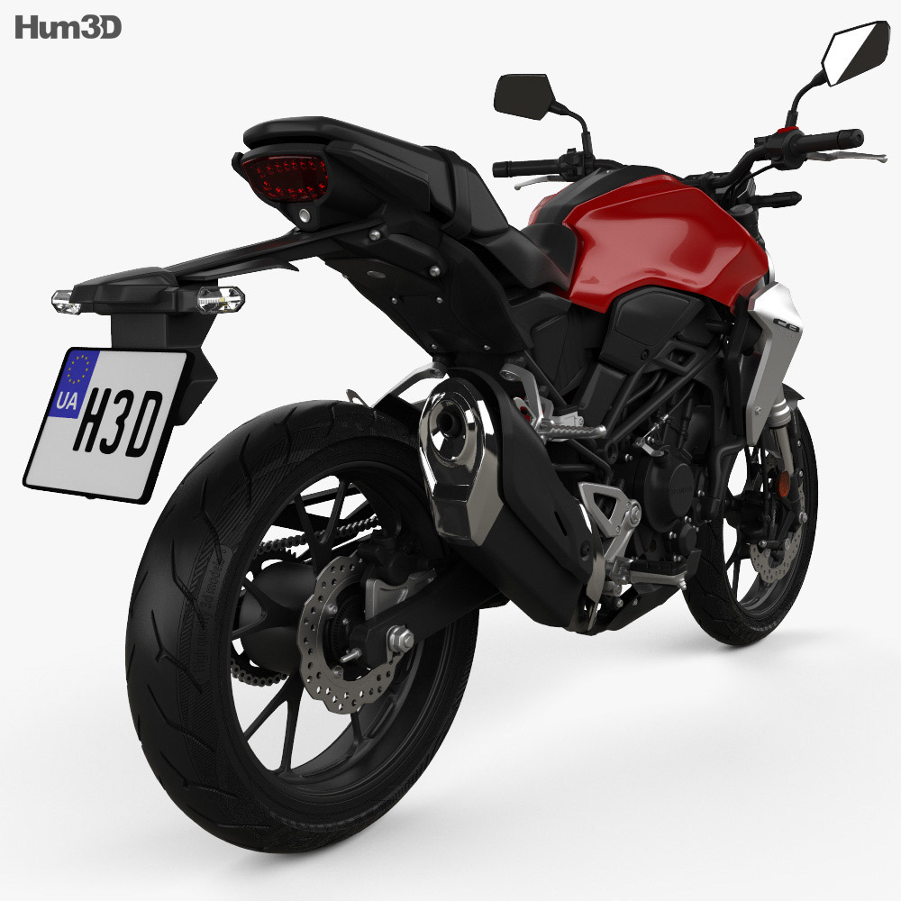Honda CB300R 2018 3d model back view