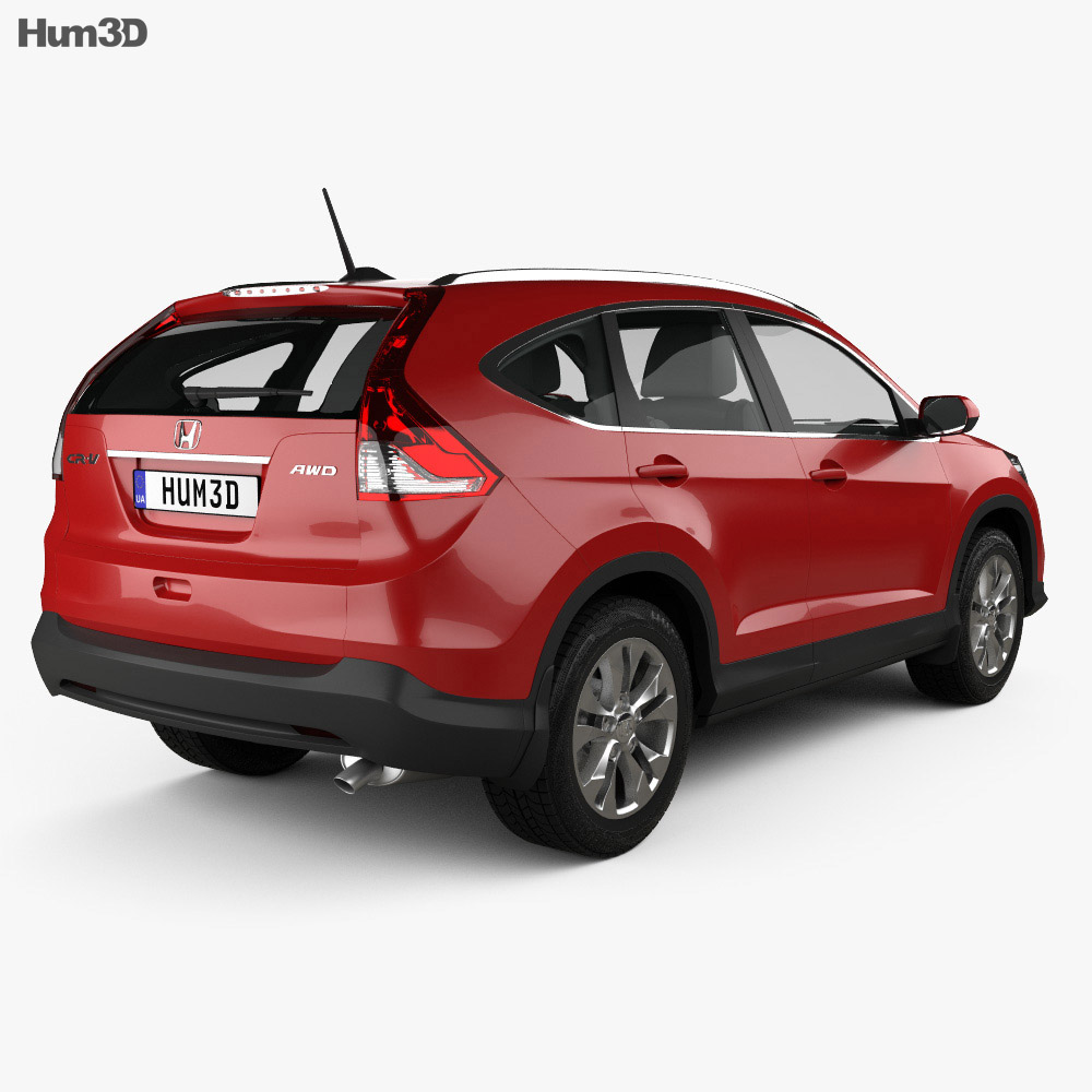 Honda CR-V EU 2015 3d model back view