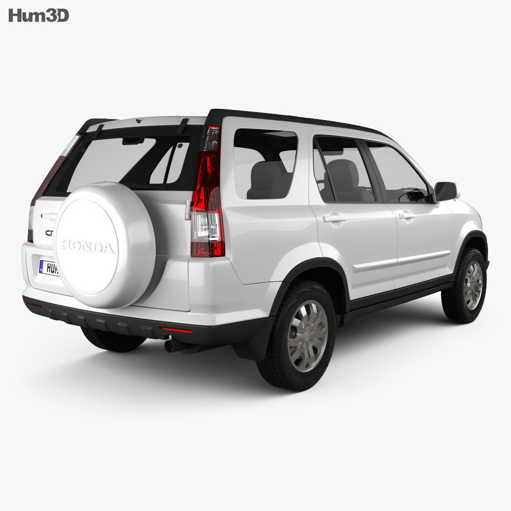 Honda CR-V 2006 3D模型 后视图