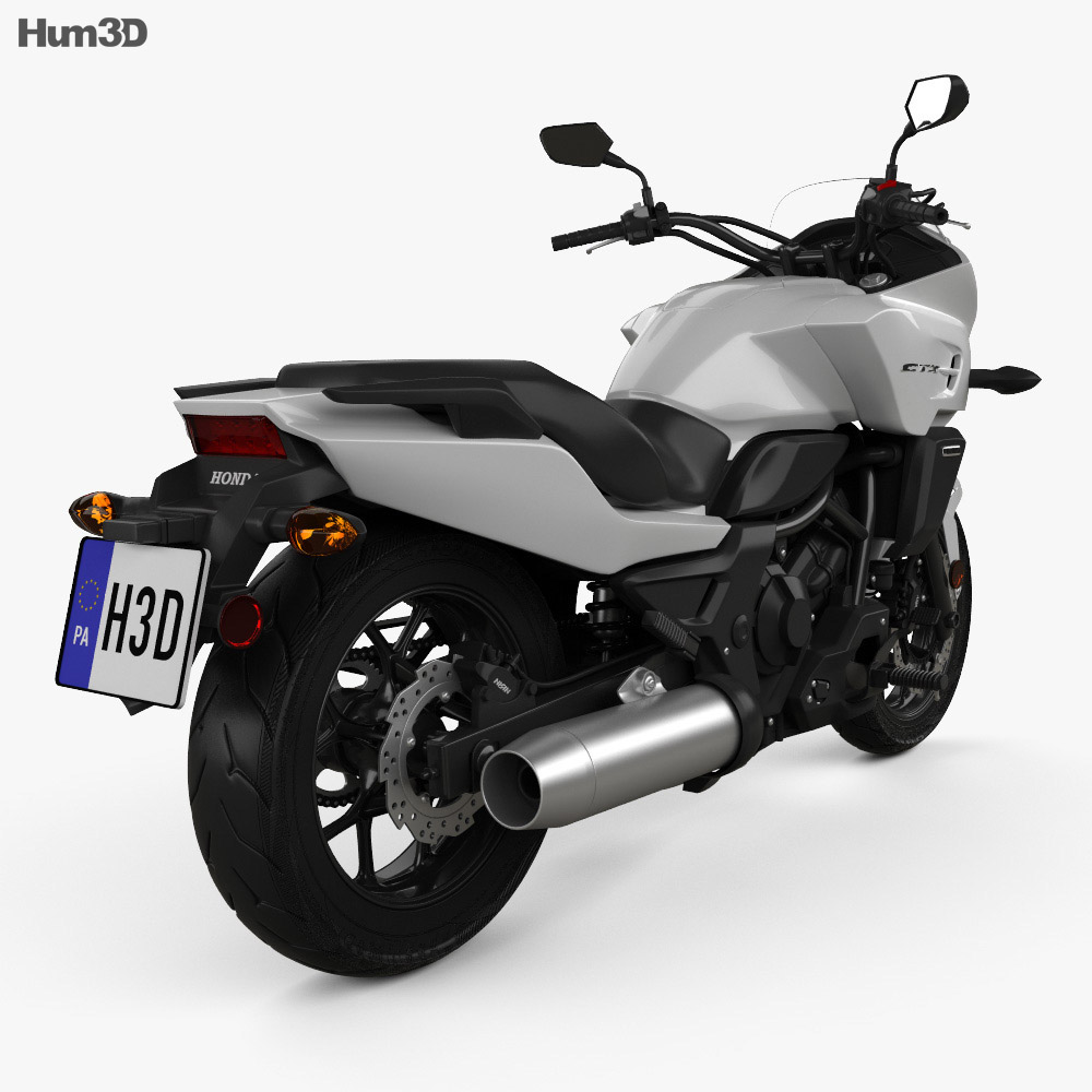 Honda CTX700 2012 3D模型 后视图