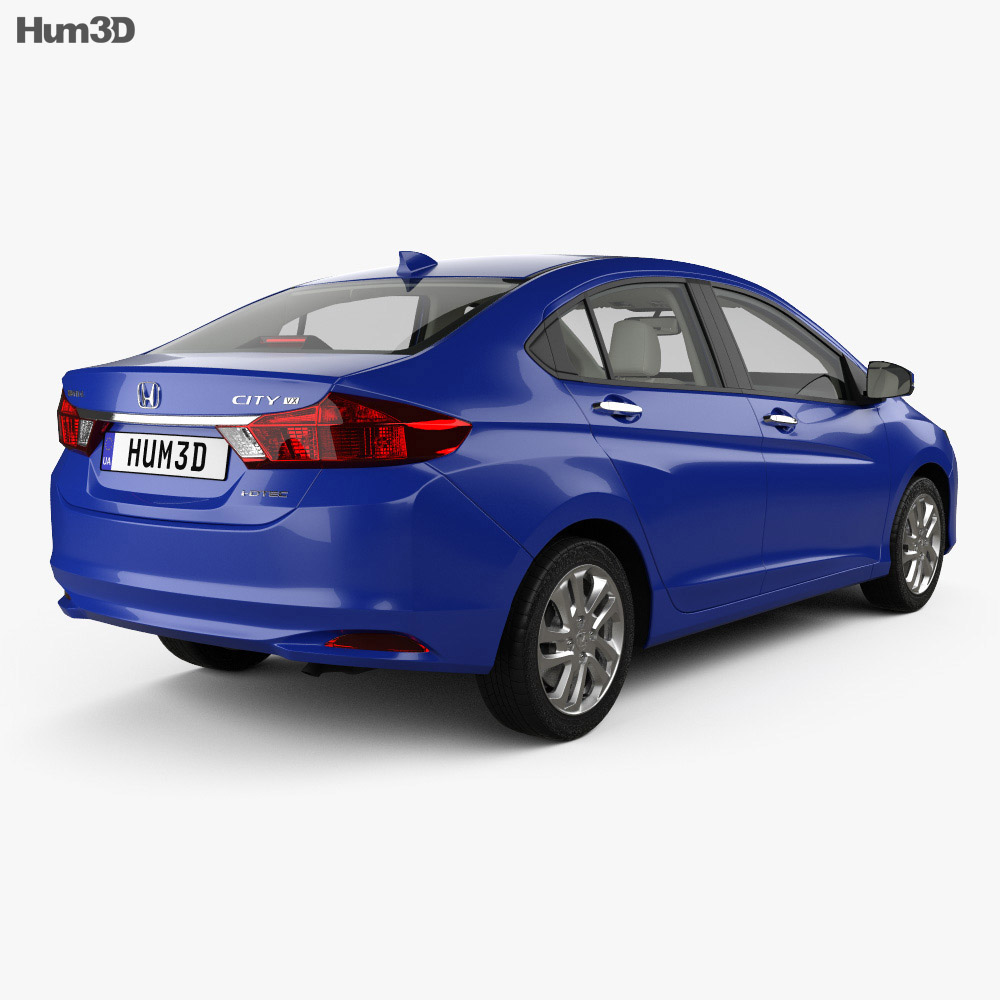 Honda City with HQ interior 2014 3D model Vehicles on Hum3D