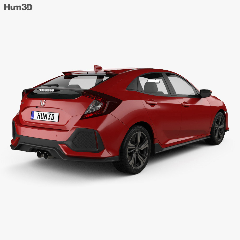 Honda Civic Sport Hatchback 2016 3d Model