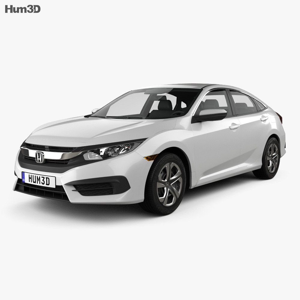 Honda Civic LX 2019 3d model