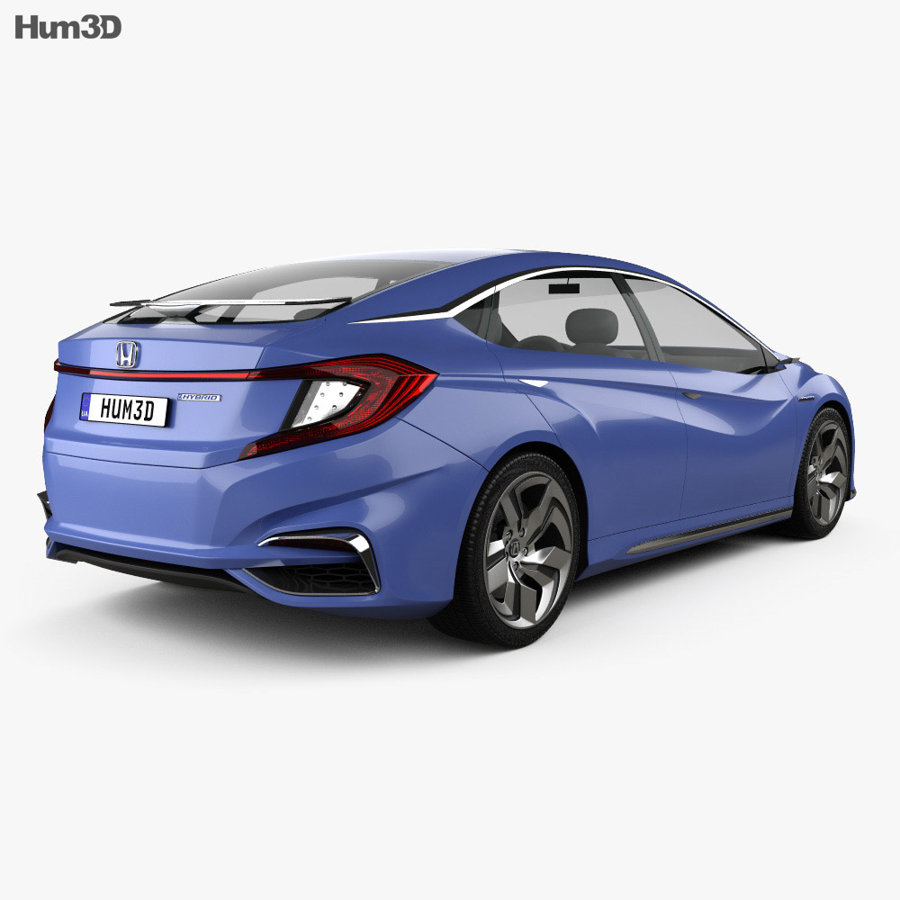 Honda B 2017 3D модель back view