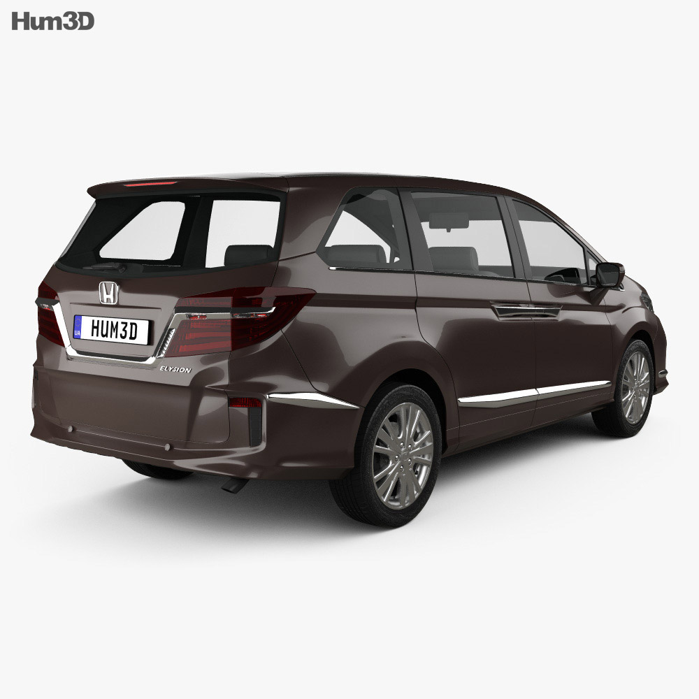 Honda Elysion 2019 3D模型 后视图