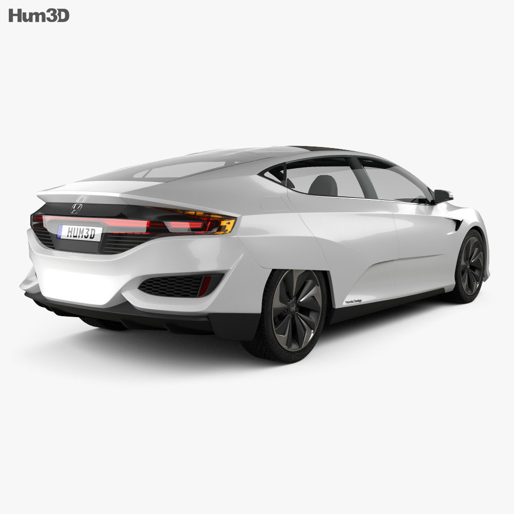 Honda FCV 2018 3d model back view