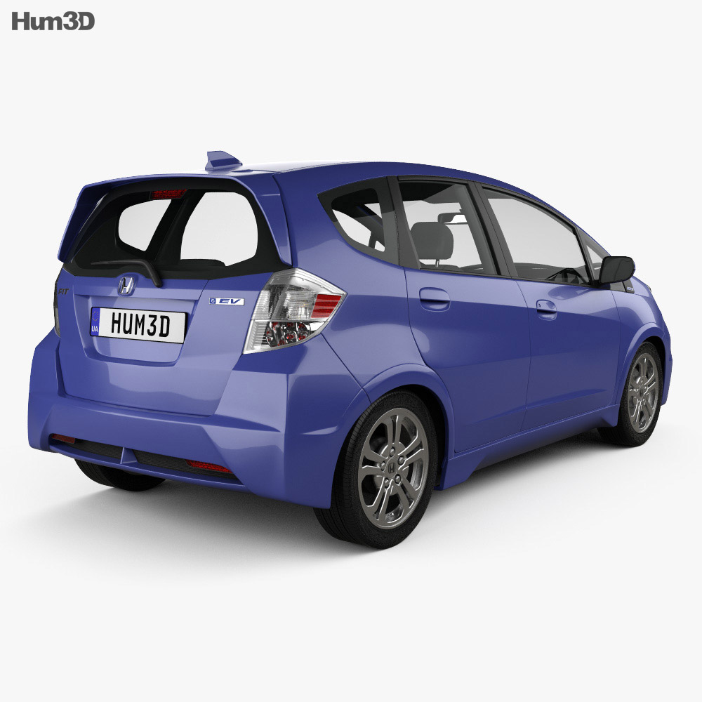 Honda Fit (Jazz) EV 2014 Modèle 3d vue arrière