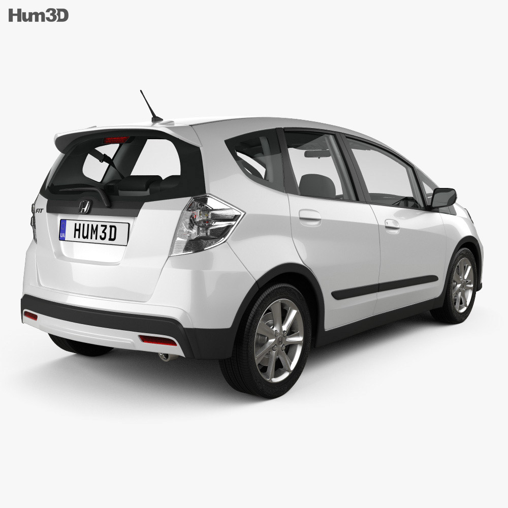 Honda Fit (GE) Twist with HQ interior 2014 3d model back view