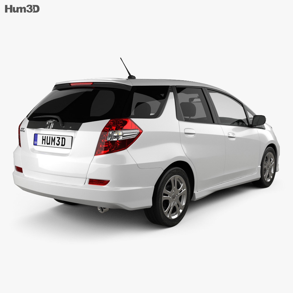 Honda Fit (Jazz) Shuttle 2015 3D-Modell Rückansicht