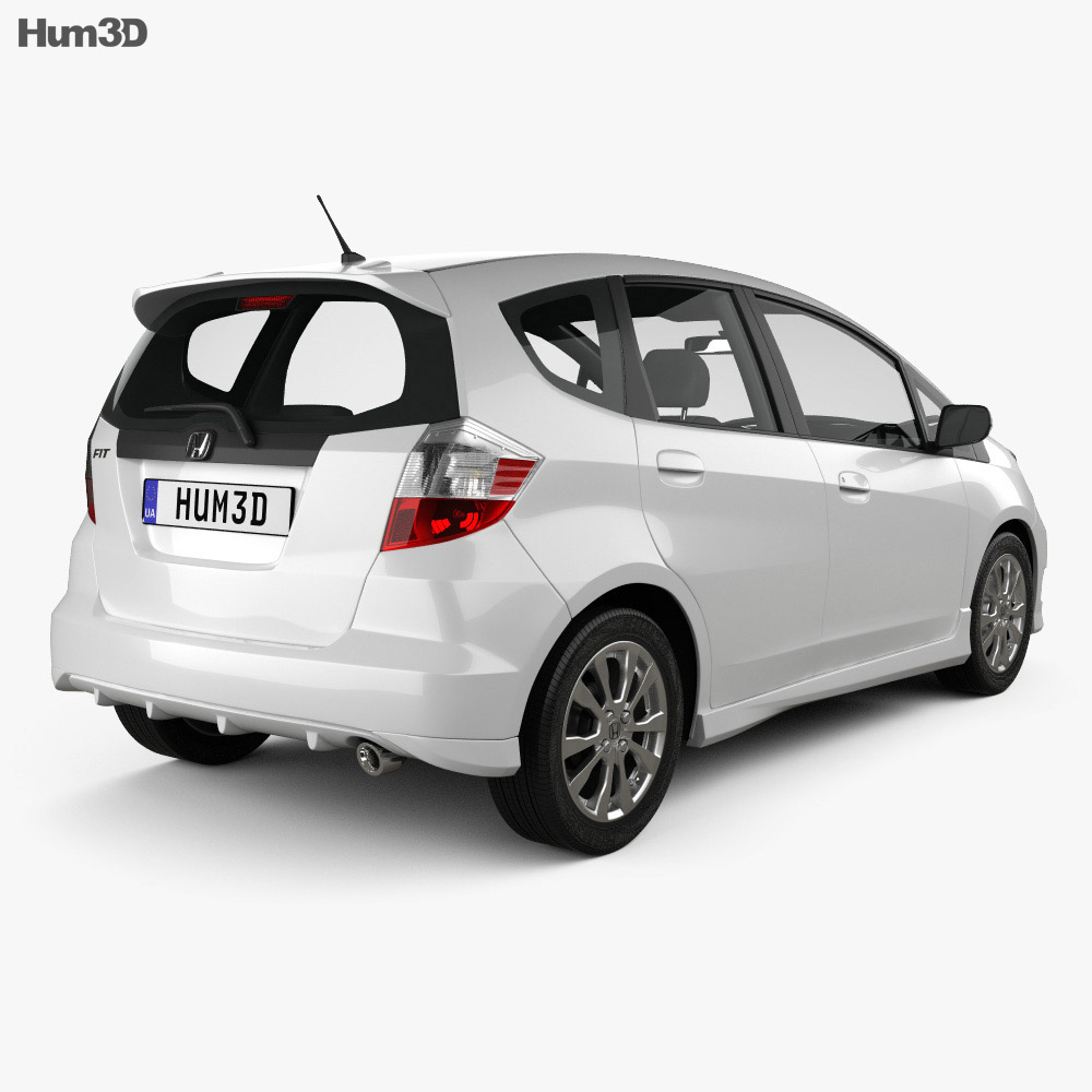 Honda Fit (Jazz) Sport 2015 3d model back view