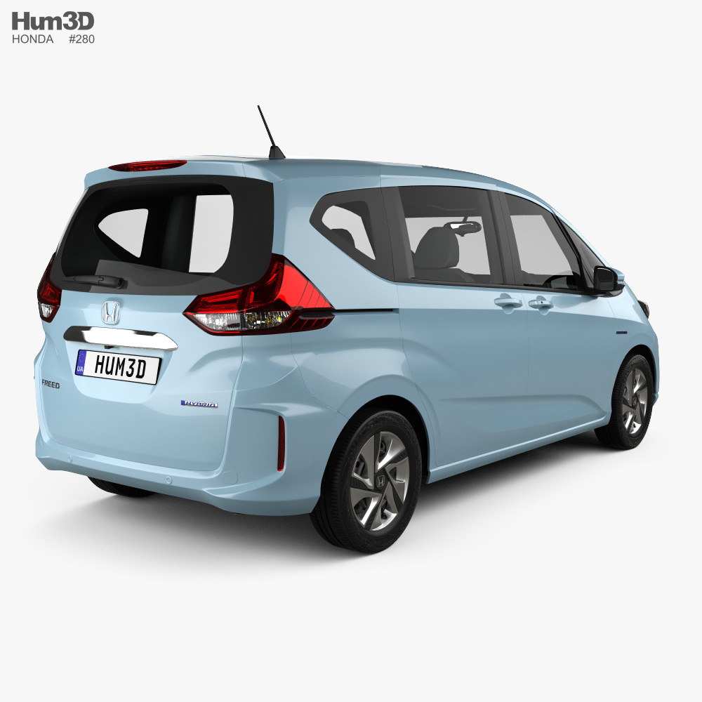 Honda Freed hybrid 2022 3D-Modell Rückansicht