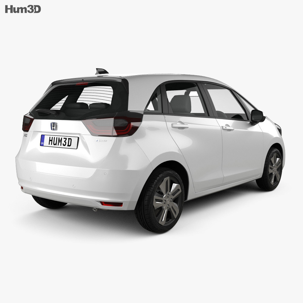 Honda Jazz e:HEV 2022 3d model back view