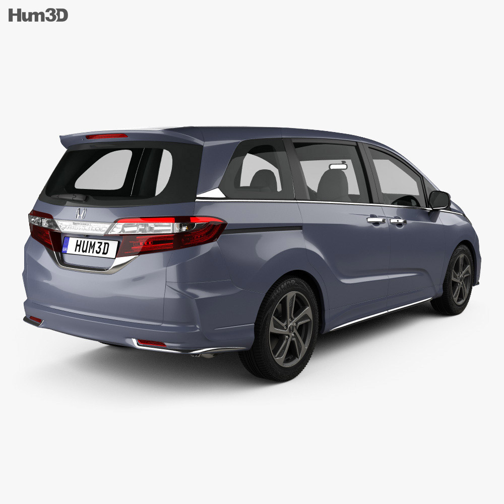 Honda Odyssey Absolute 2017 3d model back view