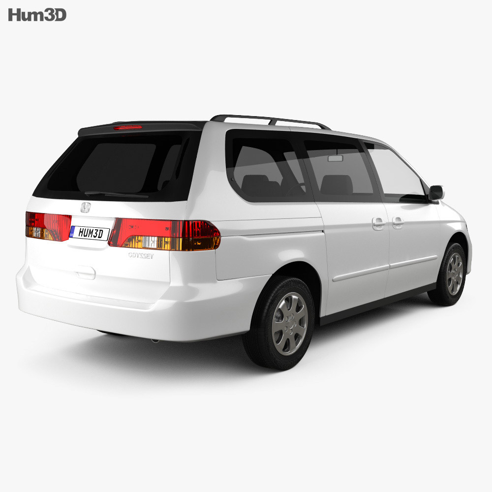 Honda Odyssey 2003 3D模型 后视图
