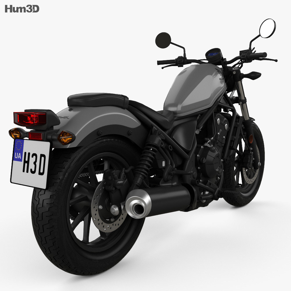 Honda Rebel 500 2018 3D модель back view
