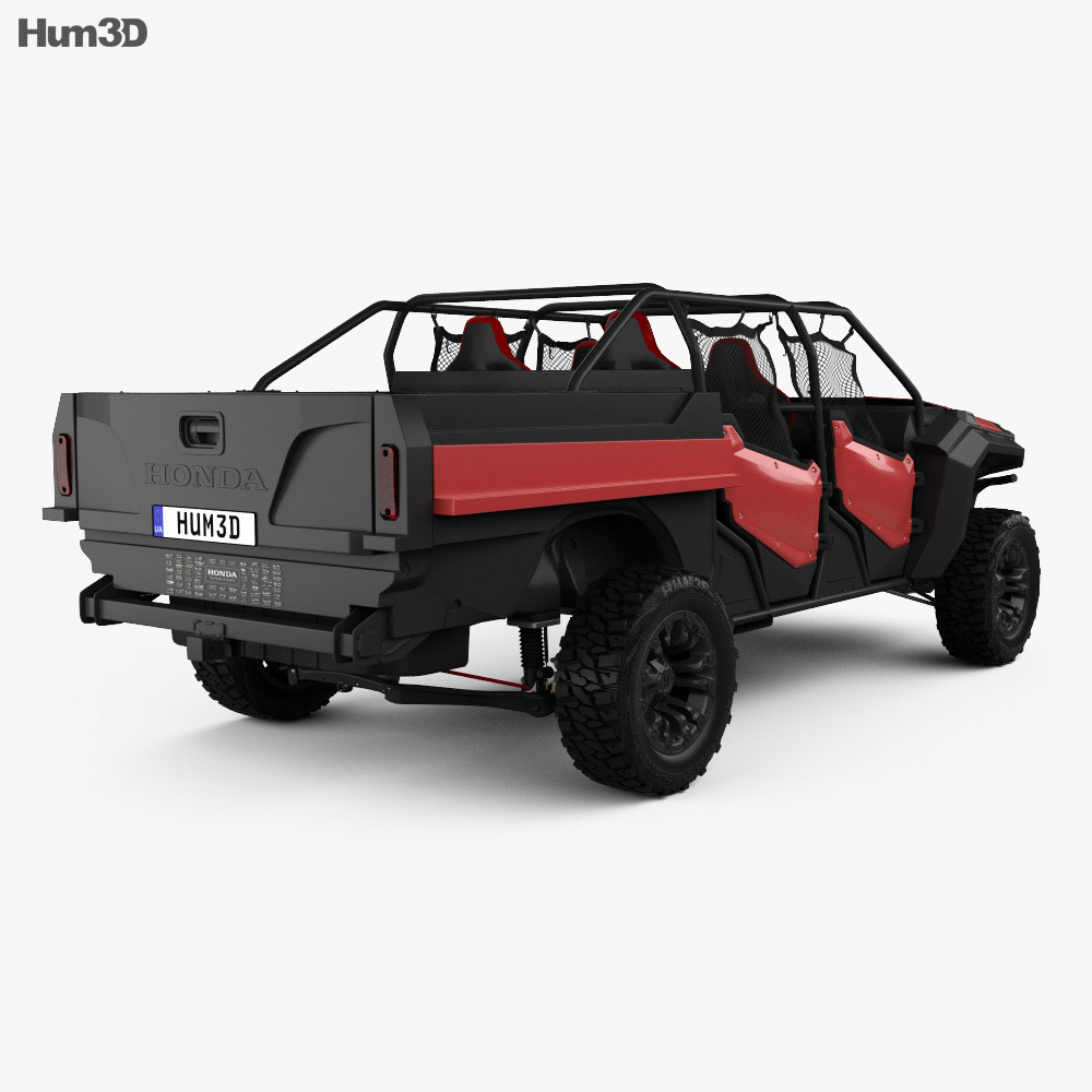 Honda Rugged Open Air Vehicle 2020 3D模型 后视图
