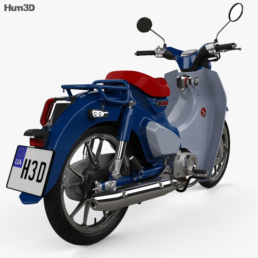 Honda Super Cub C125 2019 3D模型 后视图