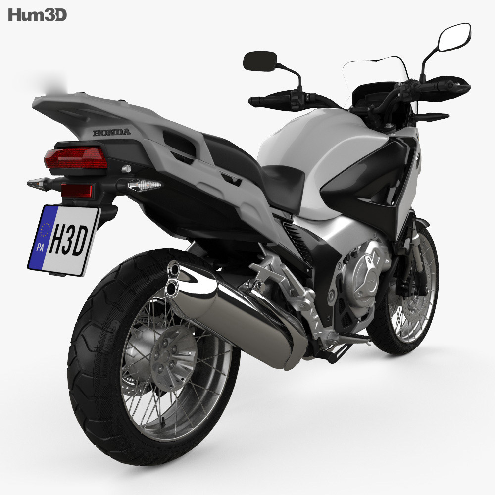 Honda VFR1200X 2012 3D模型 后视图
