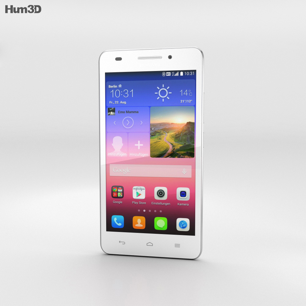 Huawei Ascend G620S 白色的 3D模型
