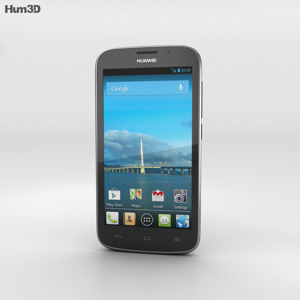 Huawei Ascend Y600 黑色的 3D模型