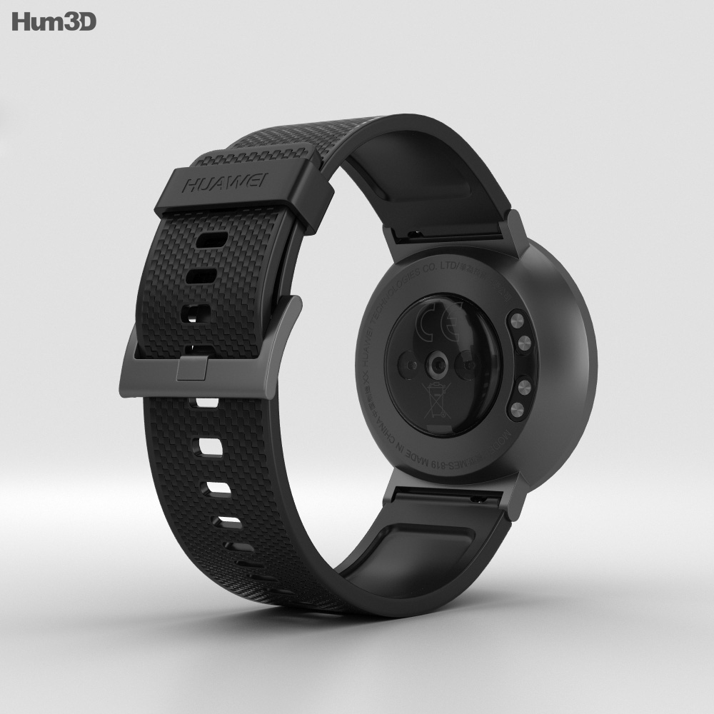Huawei Fit Grey with Black Band 3d model