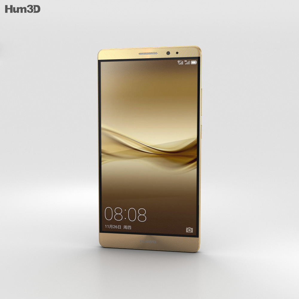 Huawei Mate 8 Champagne Gold 3d model