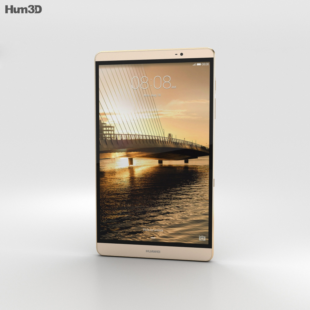 Huawei MediaPad M2 8-inch Gold 3D模型