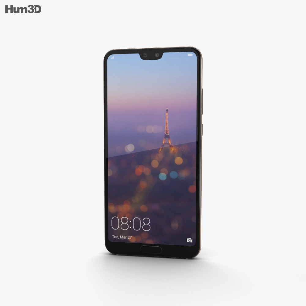 Huawei P20 Champagne Gold 3d model