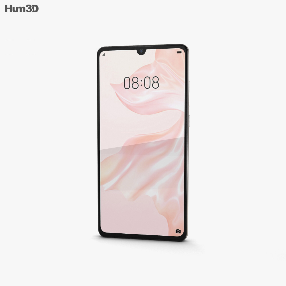 Huawei P30 Pearl White Modello 3D