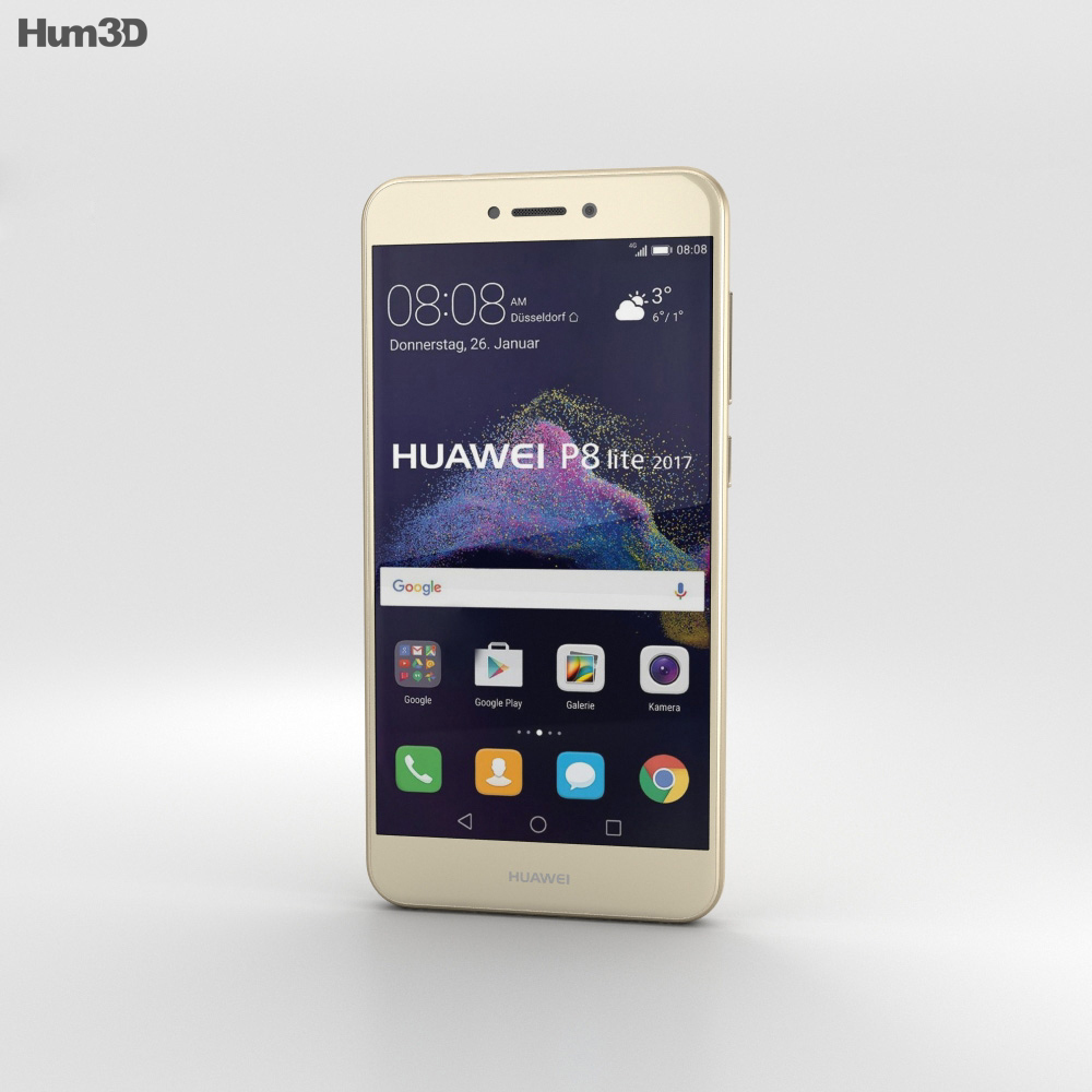 Huawei P8 Lite (2017) Gold 3d model