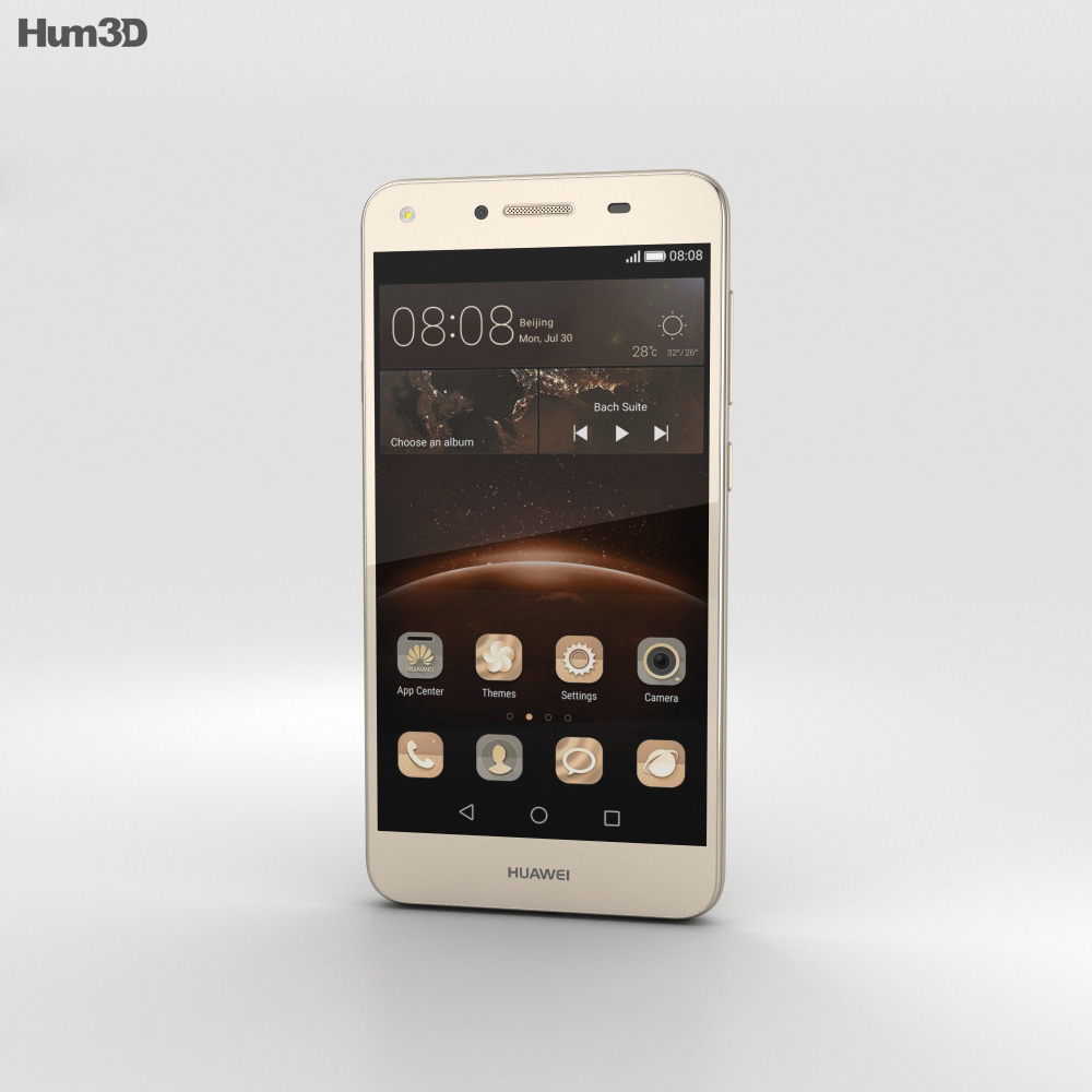 Huawei Y5II Sand Gold 3D 모델 