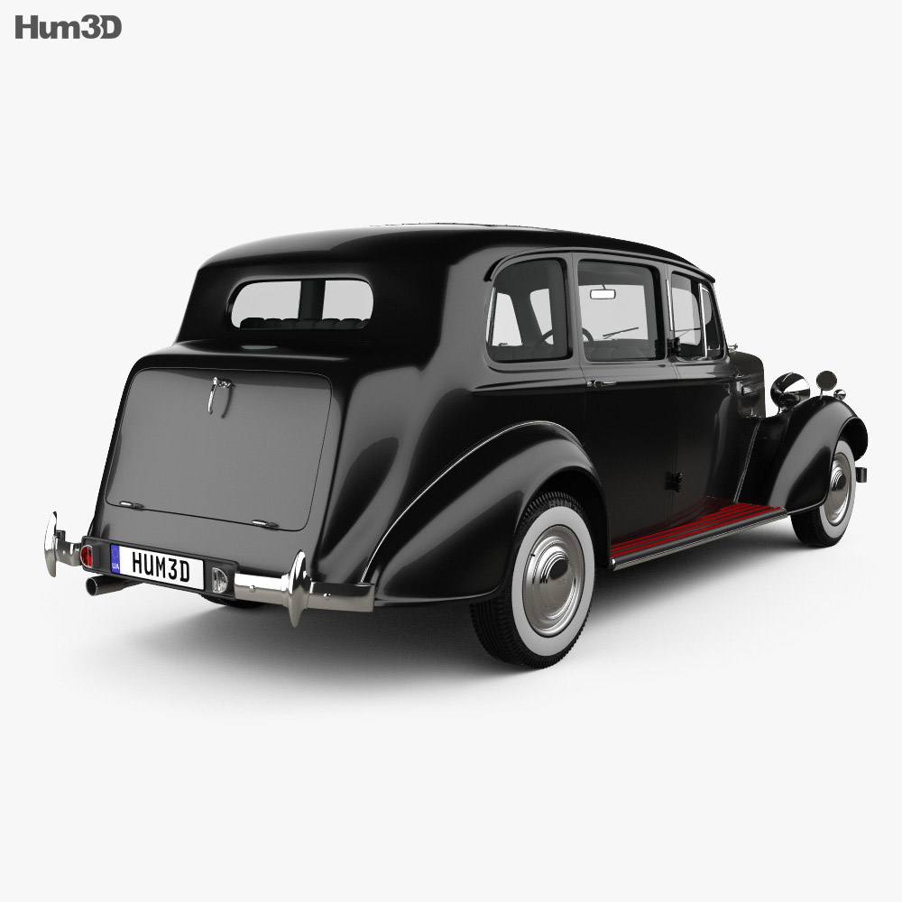 Humber Pullman Limousine 1945 3d model back view