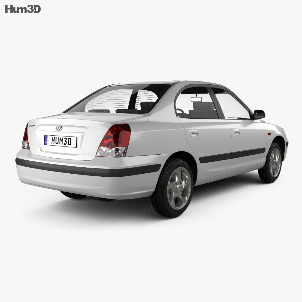 Hyundai Elantra (XD) 2014 3d model back view