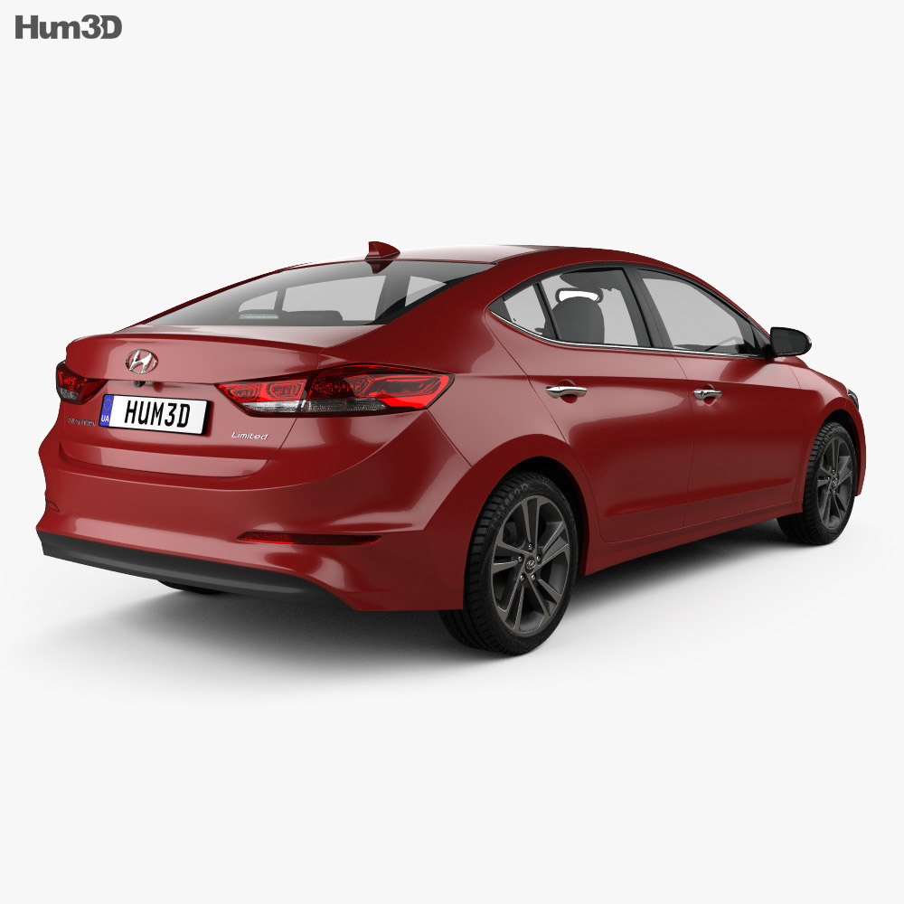 Hyundai Elantra 2020 3d model back view