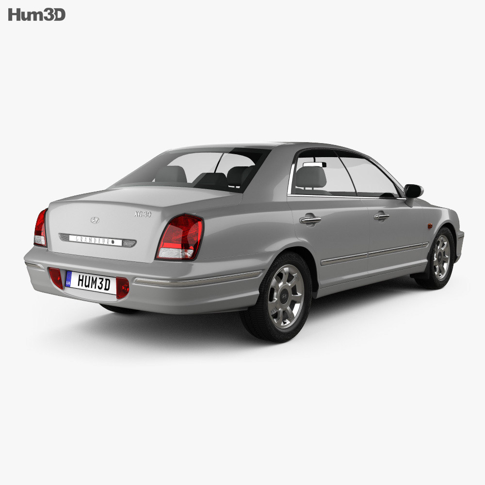 Hyundai Grandeur 2005 3d model back view